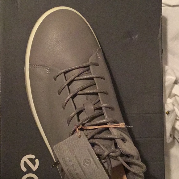 SALE! ECCO women’s corksphere sneaker gray leather/suede - Picture 7 of 7